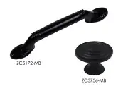 Matte Black Round Knob Handle Pull Kitchen/Bathroom Cabinet Hardware