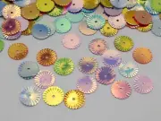 1000 Mixed Color Round Flower loose sequins Paillettes 10mm sewing Wedding craft