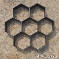 在飛比找樂天市場購物網優惠-模具 園藝模具 29厘米六邊形模具塊地磚模具棱形模具菱形六角