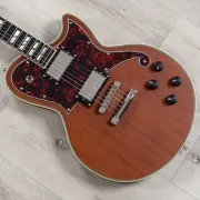 D'Angelico DADATLMWLNS Deluxe Atlantic Guitar, Ebony Fretboard, Matte Walnut