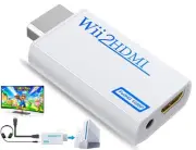 Wii to HDMI Converter, Wii2 to HDMI for HD Video Audio Output with 3.5mm Audi...