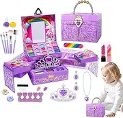 Children's Makeup Set | Real Makeup Girls Toys - Washable Safe Little Girl Makeup Set, Creative Washable Makeup Set Toy for Girls, Kids Aged 3-12