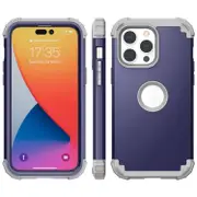 For iPhone 14 Pro Max Case, Protective Triple-layer Armour Cover, Navy Blue