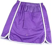 Bed Pad with Incontinence, Portable Adult Layer Skirt with Pocket, Reusable Skirt Bed Carpet for Nocturnal Lisses Disabled, Purple XL