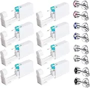 [Paifeancodill] 8 Pcs Self Ear Piercing Piercing Kit Ear Piercing Needles, Self Ear Piercing Gun Kit with 4 Pairs Steel Ear Studs, Disposable Painless Piercing Tool Ear Lips Nose Navel Piercing Gun