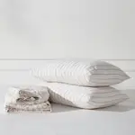 Rose Stripe Linen Sheet Set - 100% French Flax Linen, Queen / Rose Stripe