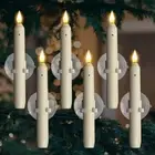 2pcs with Dusk to Dawn Sensor Flickering Window Candles Christmas