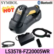 Symbol LS3578-FZ Wireless Bluetooth 1D USB Barcode Scanner w Battery+Cradle+PSU
