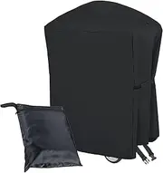 Extended BBQ Cover Outdoor Waterproof BBQ Grill Cover for Weber Q100 Q1000 Q1200 Q200 Q2000 Q2200 Series Grills with The Q Portable Cart, Longer Barbecue Cover for Weber 7113-81.8x44x96.5CM