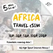 NeuSIM Africa eSIM 1-3GB Data - 14 Destinations | Same Day DELIVERY!
