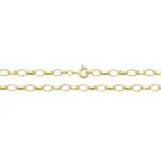 Boys 9ct Gold 4mm Lightweight Faceted Belcher Chain Necklace