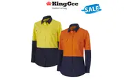 SALE! KingGee Womens WORKCOOL Vented Spliced Lightweight Pocket Shirt K44226
