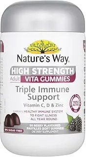 Nature's Way High Strength Adult Vita Gummies Triple Immune Support 50's