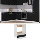 Oven Shelf Stand Storage Rack Organizer Kitchen Cabinet Modern Furniture Black