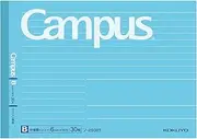 KOKUYO Campus Composition Notebook, Half Size Junior Composition Book, B 6mm Dotted Rule, 30 Sheets, Blue, Educational and Learning Activities for Kids