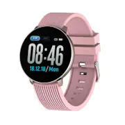 LV18 1.3inch Full Touch Screen Blood Oxygen Pressure Heart Rate Monitor Smart Watch PINK COLOR