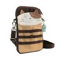 在飛比找momo購物網優惠-【KIRO 貓】日本卡拉貓 拚布 隨身攜帶 6.7吋手機/斜