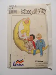 1988 SIMPLICITY 8886 DR DENTON Toddler SLEEPER w IRON ON Sz 3 Uncut Pattern