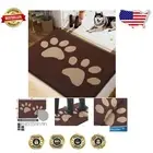 Stylish Brown Non-Slip Dog Doormat, 40x32 Inches, Easy Clean & Water Resistant
