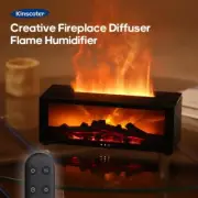Simulated Fireplace Aroma Diffuser 150ml Flame Air Humidifier Remote Waterless