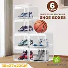 Large Shoe Box Display Stackable Sneaker Case Storage Clear Plastic Containers