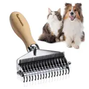 3-in-1 Professional Pet Shedding Dematting Comb - Deshedding Undercoat Rake f...