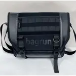 BAGRUN 黑潮硬派郵差包 斜肩包 防潑水大容量 黑色