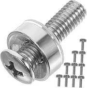 SHINEOFI 50pcs Rack Screws Cage Nuts Kit Cage Nut Mounting Screw Bolts Washers Metric Hardware for Rack Mount Server Shelves Cabinets Assortment Kit Silver