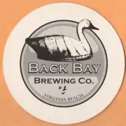 Back Bay Brewing Beer Coaster Virginia Beach VA