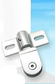 Glass Door Hinge Panel,2pcs Bathroom Glass Door Clip/clamp/Hinge,Rotating Door Shaft,Zinc Alloy and Stainless Steel Shower Accessories (Size : Stainless Steel) Stainless Steel