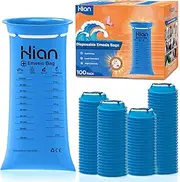 Hion Vomit Bags Disposable – 100 Pack 1000ml Emesis Bags – Leak Resistant, Medical Grade, Portable – Perfect for Motion, Car & Aircraft Sickness, Pregnant Women