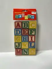 Vintage Sealed Baby ABC Letters Wood Blocks NOS Atlas Group