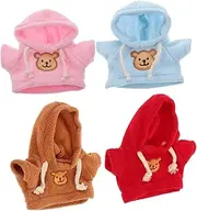 Kisangel 4pcs Bear Doll Outfits Stuffed Animal Hoodies for Creative Play Soft Clothes for Plush Bears Mix Match Designs for Birthdays Holidays