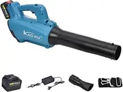 Cordless Turbo Blower, 28000RPM 5-Speed Adj. Lithium Battery Blower for Stone Dust, Leaves, PC/Car/Workshop Cleaning, Lightweight w/Strap & Brake