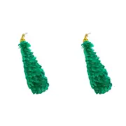 2x LVD Clip Peacock Emerald Decorative Sculpture Ornament Home/Lounge Decor