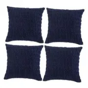 4 Packs Decorative Throw Pillow Covers 18x18 18" x 18" (Pack of 4) Navy Blue