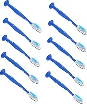 SOPOTUTU 10pcs Mini Head Hard Toothbrush for Secure Environments Teeth Cleaning for Prisons Detention Centers Mental Health Facilities Durable Reliable Oral Care Tools