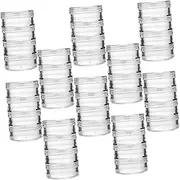 Craft Storage Jar Set 16 Small Travel Size Containers for Creams Lotion Leakproof Flip Cap Compact Storage