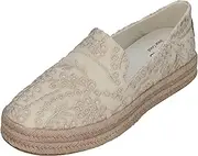 [TOMS] Womens Carolina Espadrille, Color Egret Botanical Eyelet, Size: 6.5 B(M) US, Egret Botanical Eyelet, 6.5