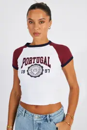 White Graphic Tee Short Sleeve - Size XXS, Women's Graphic Tee