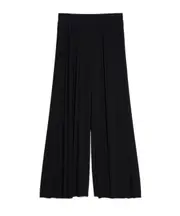 Elastic waist casual pants XS black