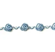 Rosebud Gimp Braid Trim 1/4" Blue & White 10 yards Made in Canada RG54