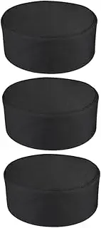 [Ipetboom] Men's Women's Chef Caps Pack Breathable Kitchen Cooking Chef Hat Black Net One Size Fits