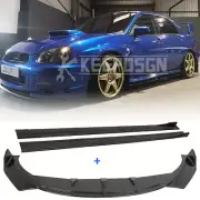 For Subaru Impreza WRX STI Front Bumper Lip Splitter Spoiler Body Kit Side Skirt (for: Subaru)