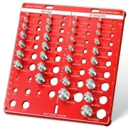 42 Nut and Bolt Thread Checker - 19 Standard and 15 Metric Bolt Checker and 8...