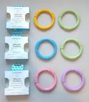 YOU CHOOSE Lifefactory Silicone Teethers Pack of 2 Yellow Blue Green Pink Purple