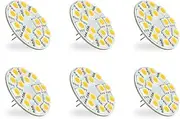 Pack of 6 - G4 Bi Pin Lamp LED Light Bulb Back Pin AC DC 12V 24V Replacement for JC Halogen Bulbs of Vehicle Interior Accent Lights Marine Boat Yacht RV & Any Low Volt Lighting, Warm White, 3.75 Watt