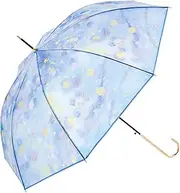 ビコーズ(Because) Because B-551214 Long Umbrella Clear Umbrella/Feeling Art, Blue