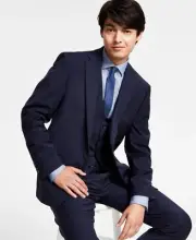 $450 Calvin Klein Navy Men's Slim Fit Infinite Stretch Sport Coat 36S yno1824