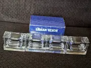 Vintage Lillian Vernon #8076 Lucite Napkin Holder Set 4 Clear New In Box Nice